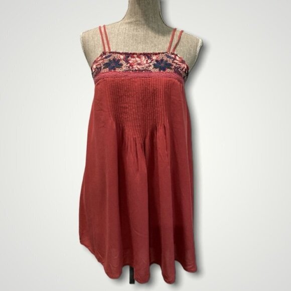 AMERICAN Eagle Red Embroidered Cami Tank Dress - Picture 7 of 15